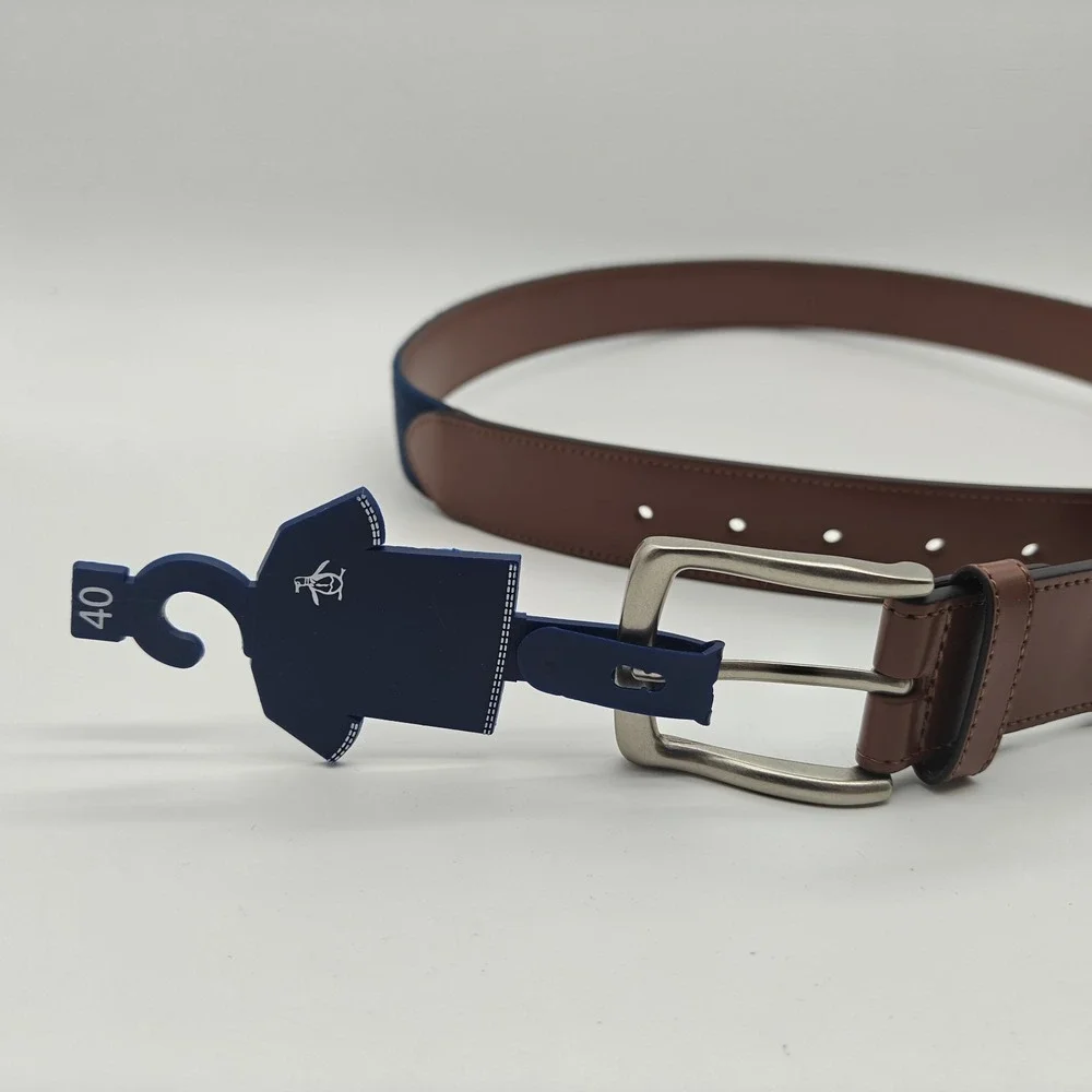 Original Penguin Men's Golf Needlepoint Belt Size 40 Navy Golf Cart Clubs NWT